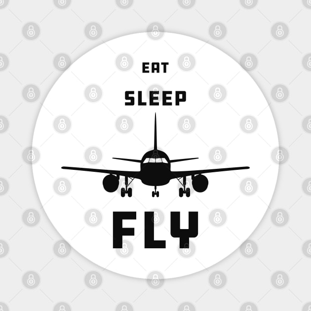 Pilot - Eat Sleep Fly Magnet by KC Happy Shop